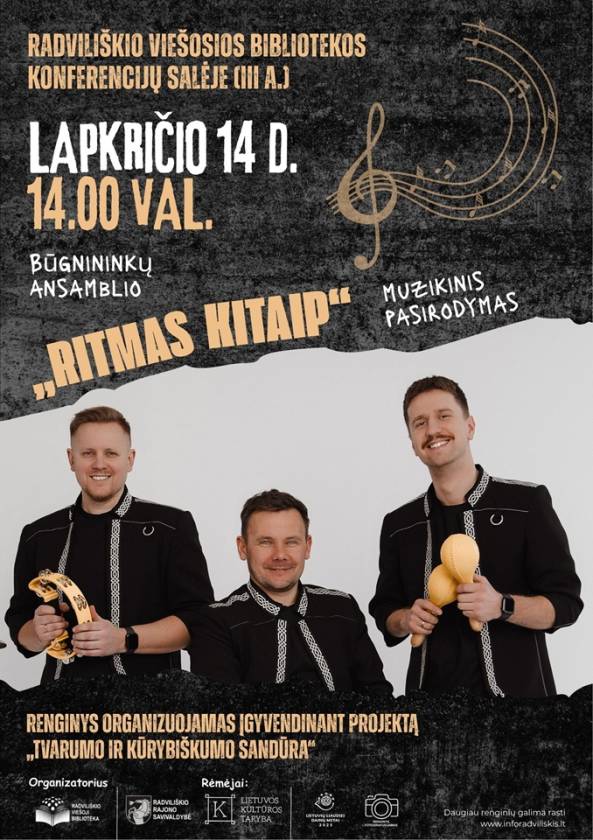Būgnininkų ansamblio „Ritmas kitaip“ muzikinis pasirodymas