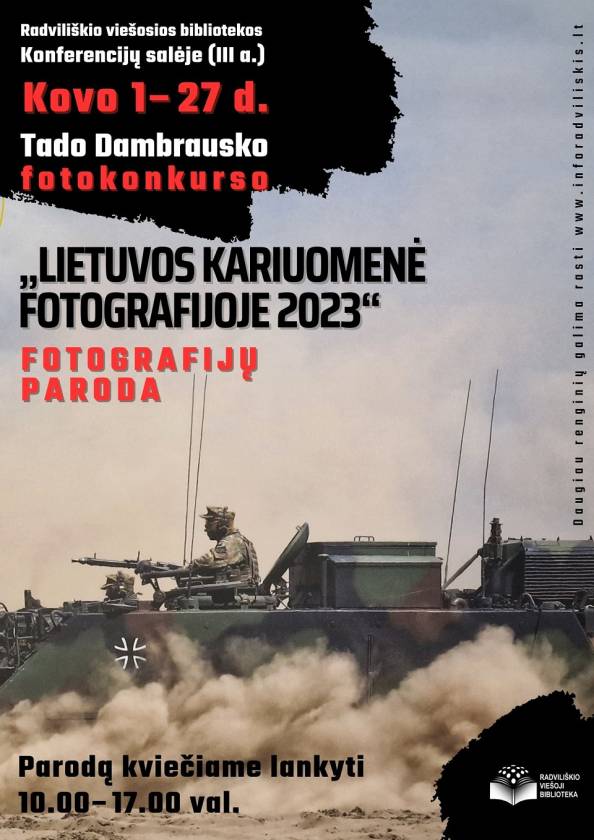 Tado Dambrausko fotokonkurso „Lietuvos kariuomenė fotografijoje 2023“ fotografijų paroda