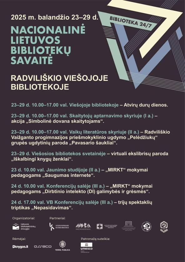 RENGINIAI RADVILIŠKIO VIEŠOJOJE BIBLIOTEKOJE,  SKIRTI NACIONALINEI LIETUVOS BIBLIOTEKŲ SAVAITEI