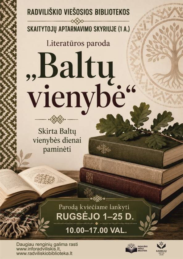 Literatūros paroda „Baltų vienybė“