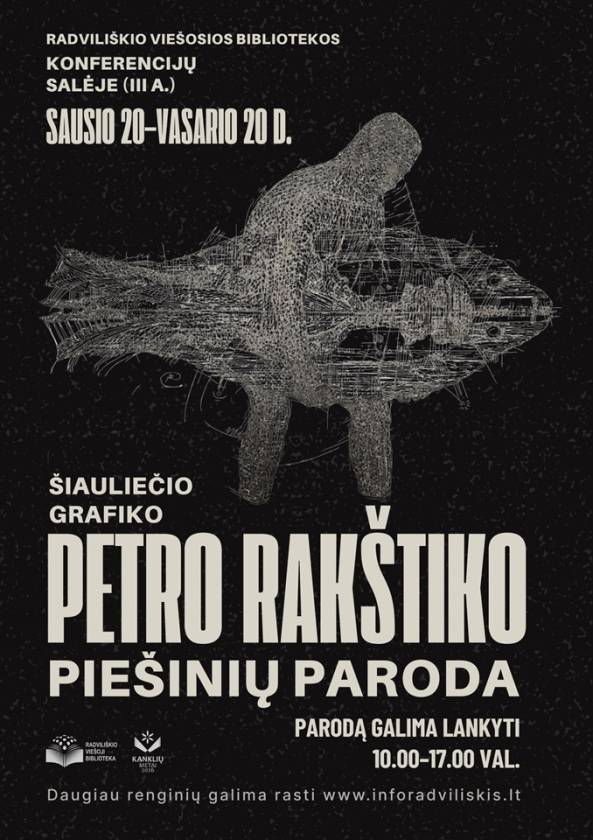 Šiauliečio grafiko Petro Rakštiko piešinių paroda