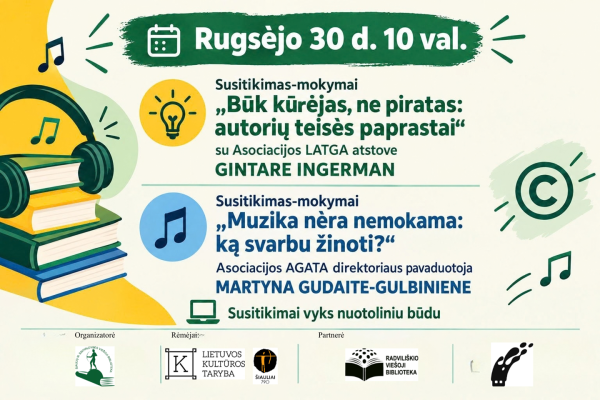 Mokinių nuotoliniai mokymai su LATGA ir AGATA atstovėmis
