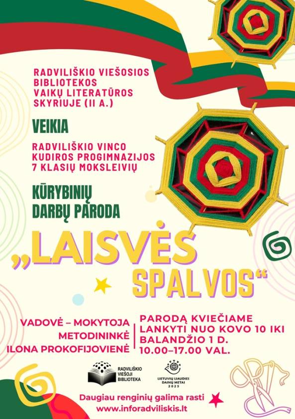 Kūrybinių darbų paroda „LAISVĖS SPALVOS“