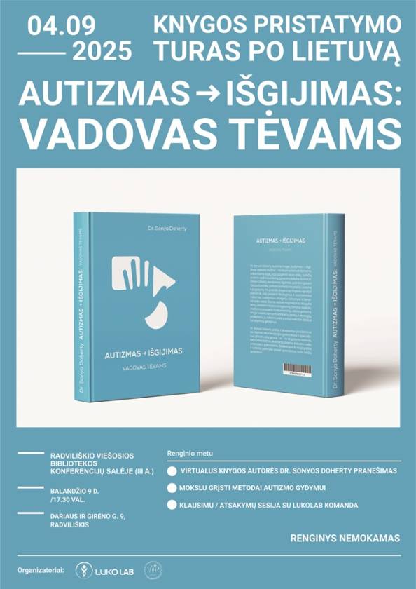 Knygos „Autizmas“ – išgijimas“ pristatymas